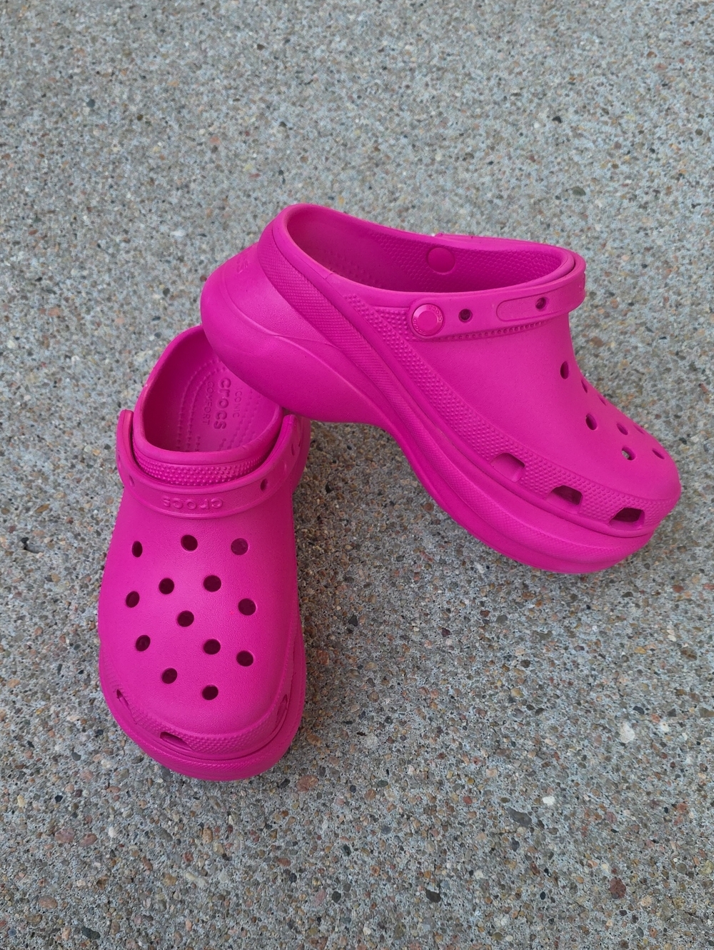 Crocs Classic Bae Pink Chunky Platform Clogs Size 9
